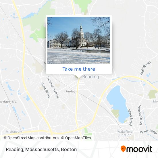 Mapa de Reading, Massachusetts