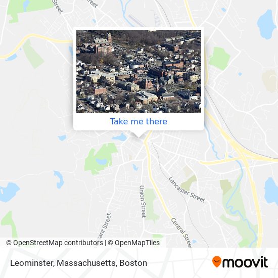 Mapa de Leominster, Massachusetts