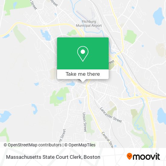 Massachusetts State Court Clerk map