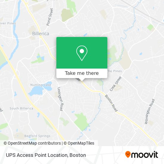 UPS Access Point Location map