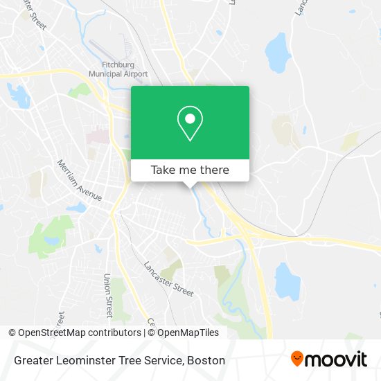 Mapa de Greater Leominster Tree Service