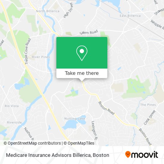 Mapa de Medicare Insurance Advisors Billerica