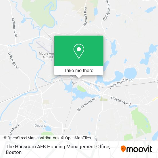 The Hanscom AFB Housing Management Office map