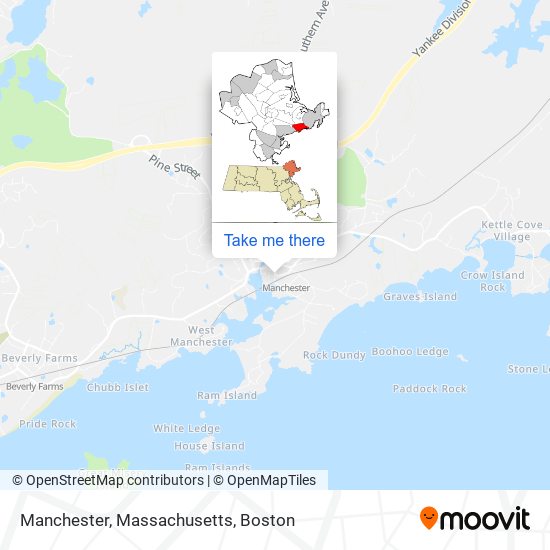 Mapa de Manchester, Massachusetts