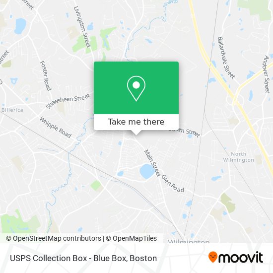 Mapa de USPS Collection Box - Blue Box