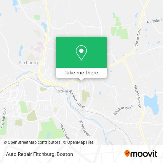 Auto Repair Fitchburg map