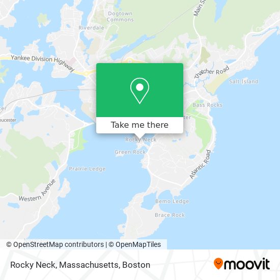 Mapa de Rocky Neck, Massachusetts