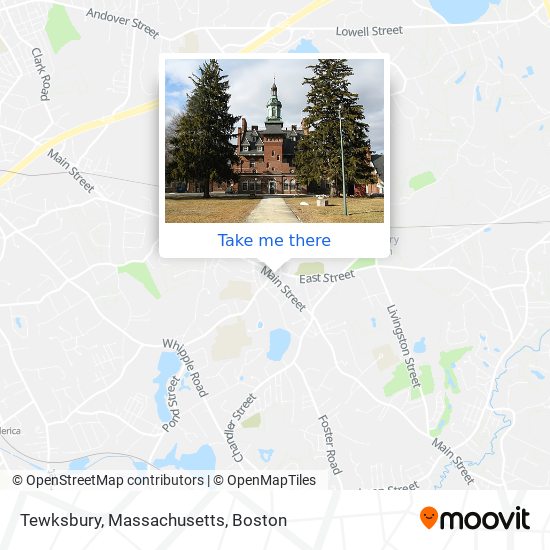 Mapa de Tewksbury, Massachusetts