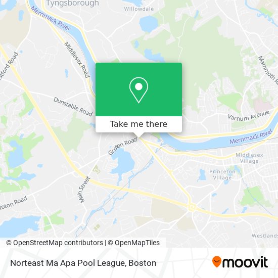 Norteast Ma Apa Pool League map