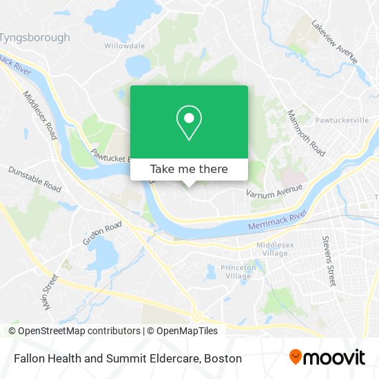 Fallon Health and Summit Eldercare map