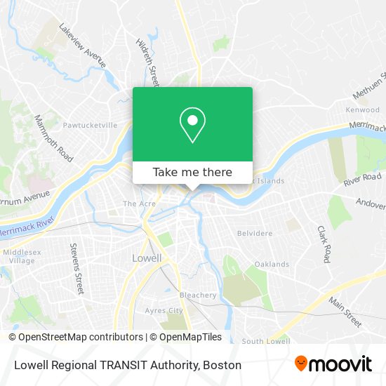 Lowell Regional TRANSIT Authority map