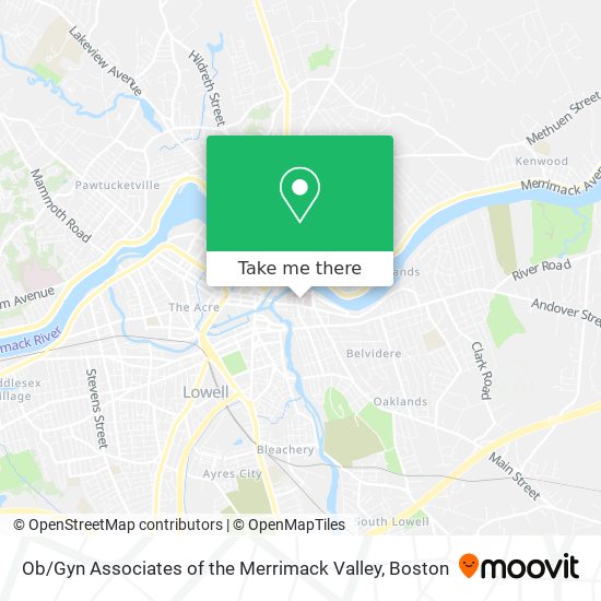 Mapa de Ob / Gyn Associates of the Merrimack Valley