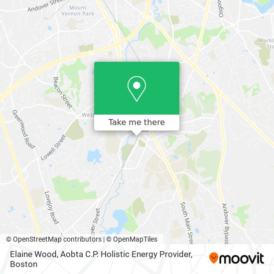 Elaine Wood, Aobta C.P. Holistic Energy Provider map