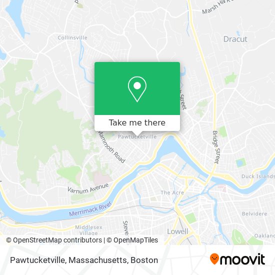 Mapa de Pawtucketville, Massachusetts
