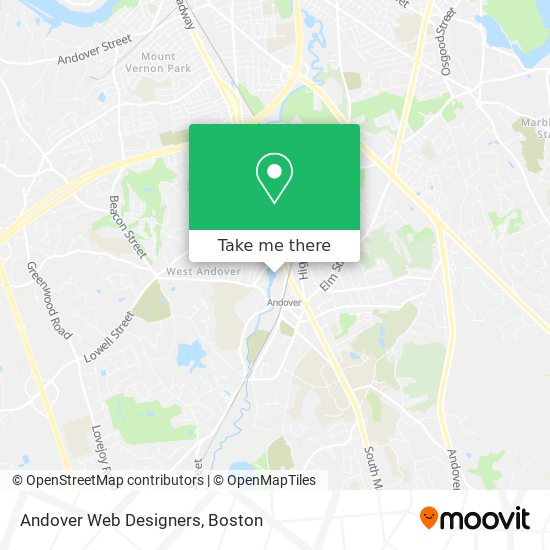 Andover Web Designers map