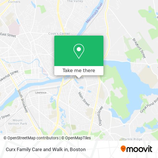 Curx Family Care and Walk in map