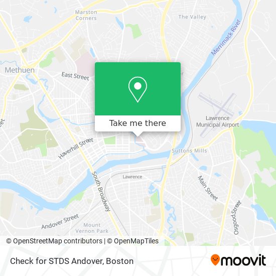 Mapa de Check for STDS Andover