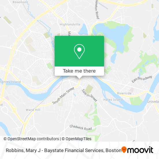 Robbins, Mary J - Baystate Financial Services map