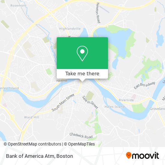 Mapa de Bank of America Atm