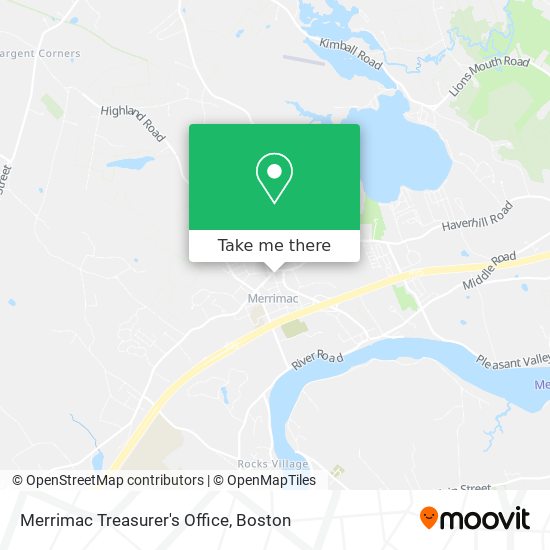 Mapa de Merrimac Treasurer's Office