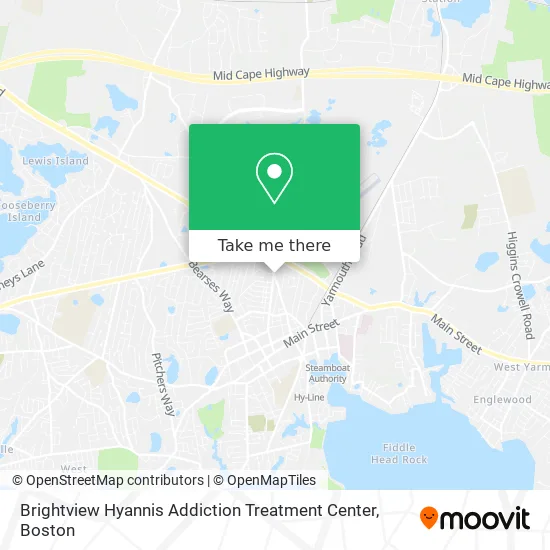 Mapa de Brightview Hyannis Addiction Treatment Center