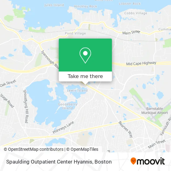 Spaulding Outpatient Center Hyannis map