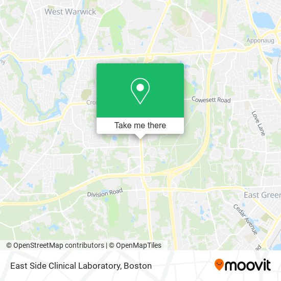 Mapa de East Side Clinical Laboratory