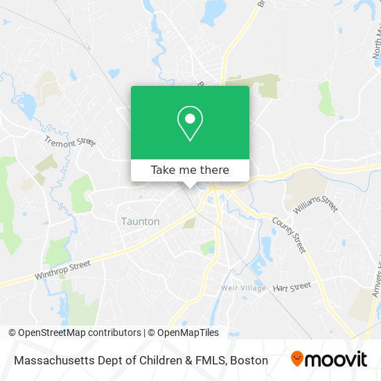 Mapa de Massachusetts Dept of Children & FMLS