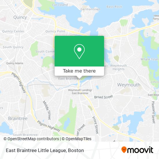 East Braintree Little League map