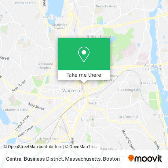 Central Business District, Massachusetts map