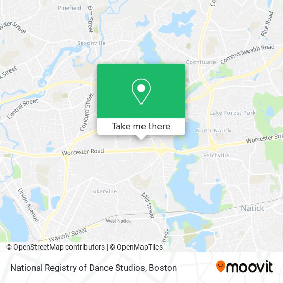 National Registry of Dance Studios map