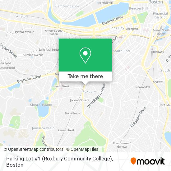 Parking Lot #1 (Roxbury Community College) map