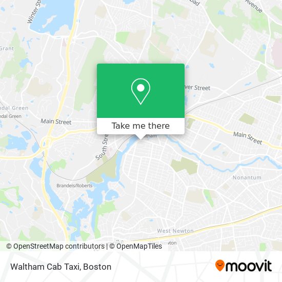 Waltham Cab Taxi map