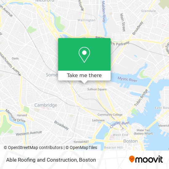 Able Roofing and Construction map