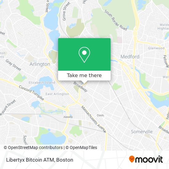 Mapa de Libertyx Bitcoin ATM