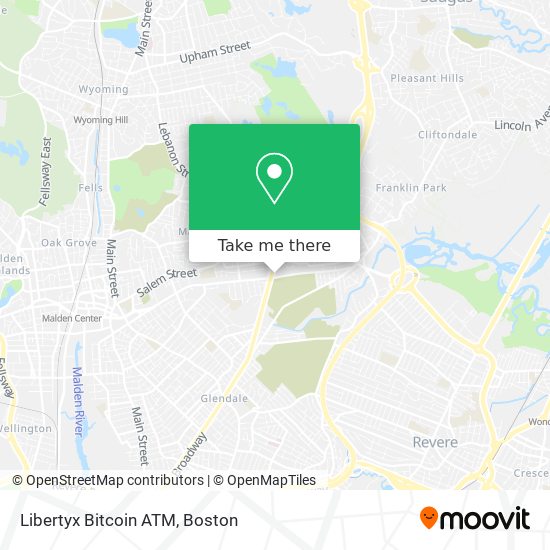 Mapa de Libertyx Bitcoin ATM