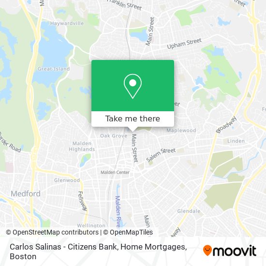 Carlos Salinas - Citizens Bank, Home Mortgages map