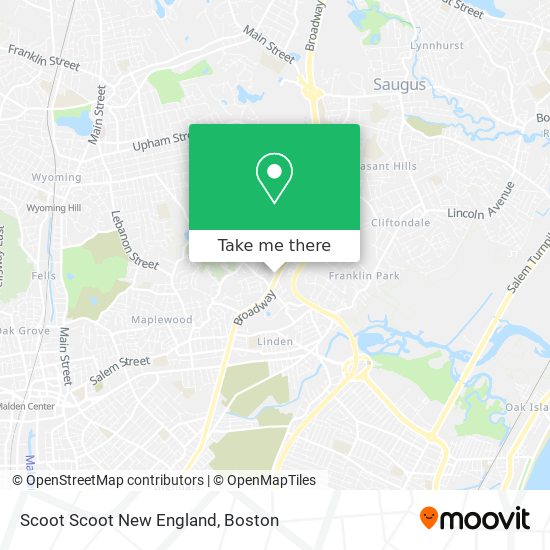 Mapa de Scoot Scoot New England