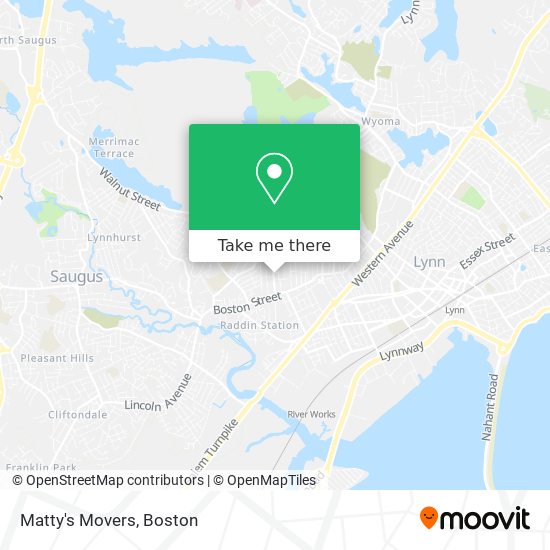 Matty's Movers map