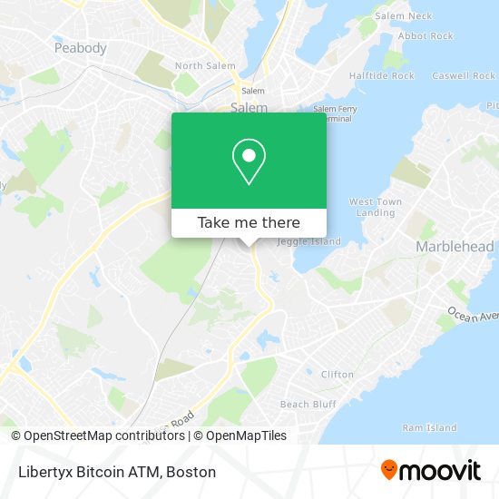 Mapa de Libertyx Bitcoin ATM