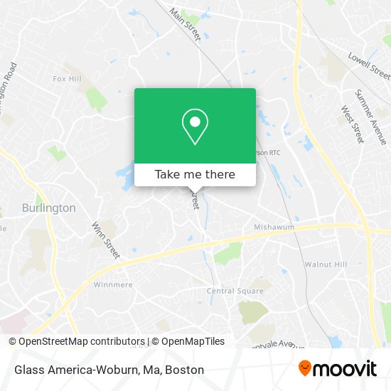 Mapa de Glass America-Woburn, Ma