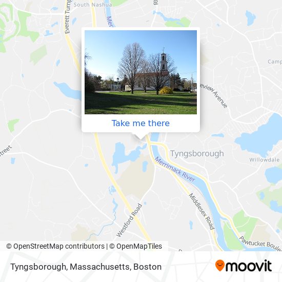 Mapa de Tyngsborough, Massachusetts