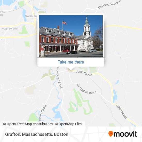 Mapa de Grafton, Massachusetts