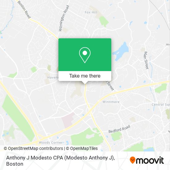 Anthony J Modesto CPA map