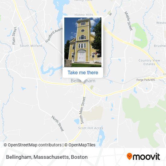 Mapa de Bellingham, Massachusetts