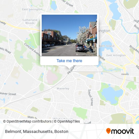 Belmont, Massachusetts map