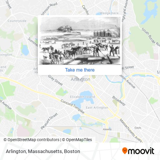 Mapa de Arlington, Massachusetts
