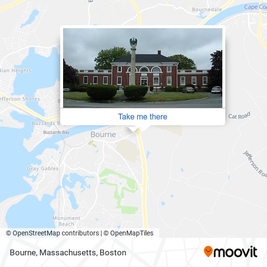 Mapa de Bourne, Massachusetts