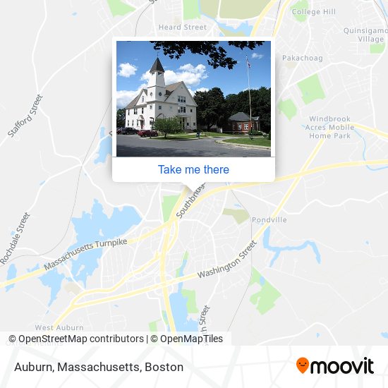 Auburn, Massachusetts map