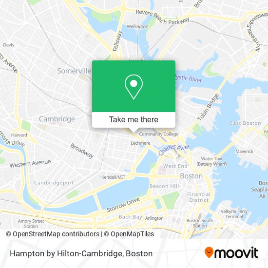 Mapa de Hampton by Hilton-Cambridge
